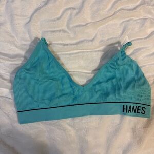 Hanes Aqua Blue Bralette